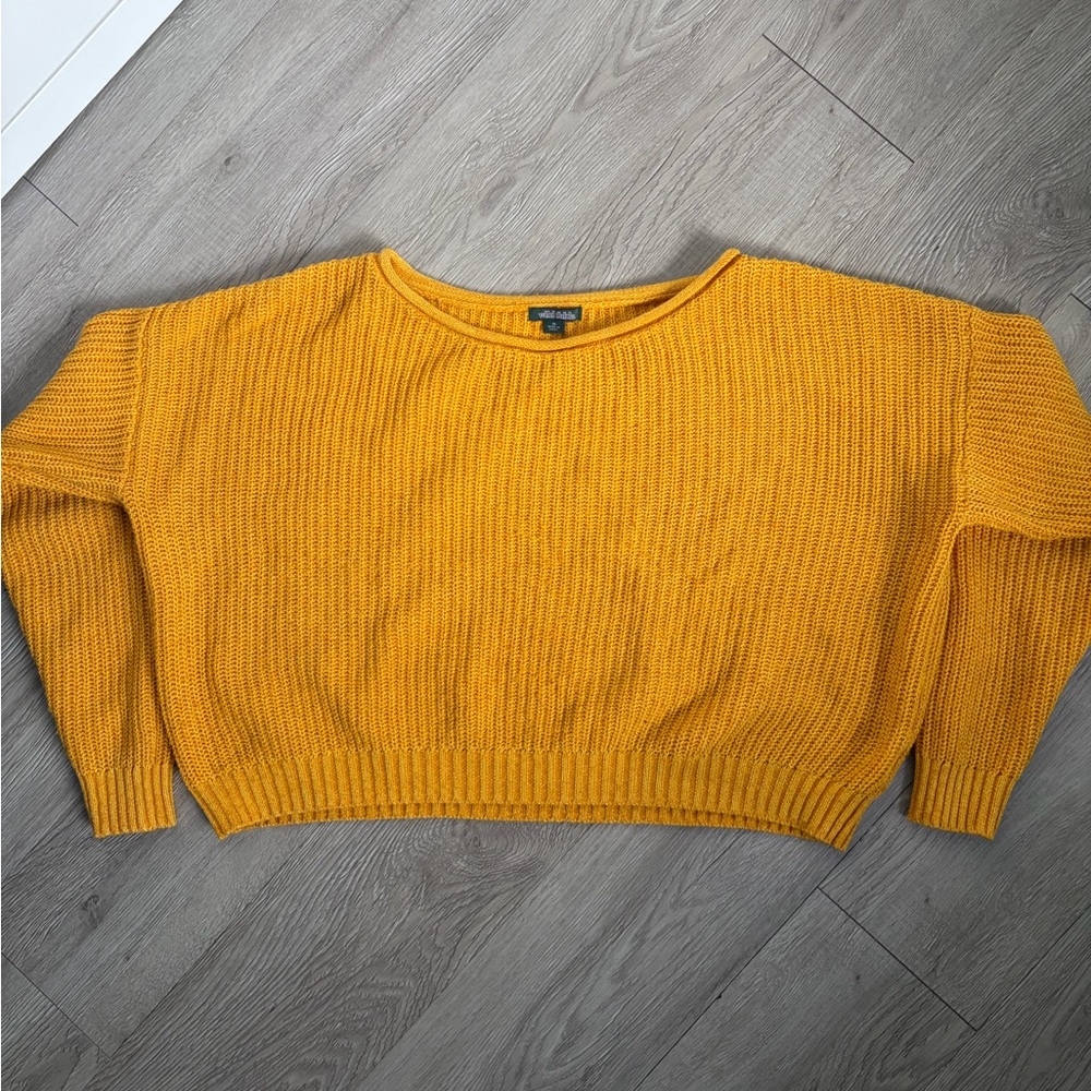Wild Fable Vibrant Yellow Crew Neck Sweater
